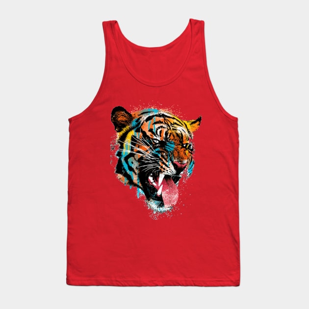 GreenTiger t-shirt__تي شيرت النمر الاخضر Tank Top by TIGER STORE2